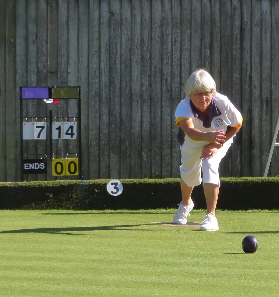 Midhurst Bowling Club members on the green